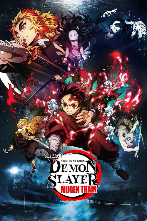 Official theatrical poster for Demon Slayer: Mugen Train (2020)
