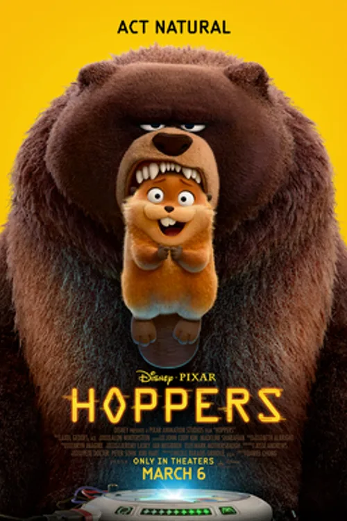 Official theatrical poster for Hoppers (2026)