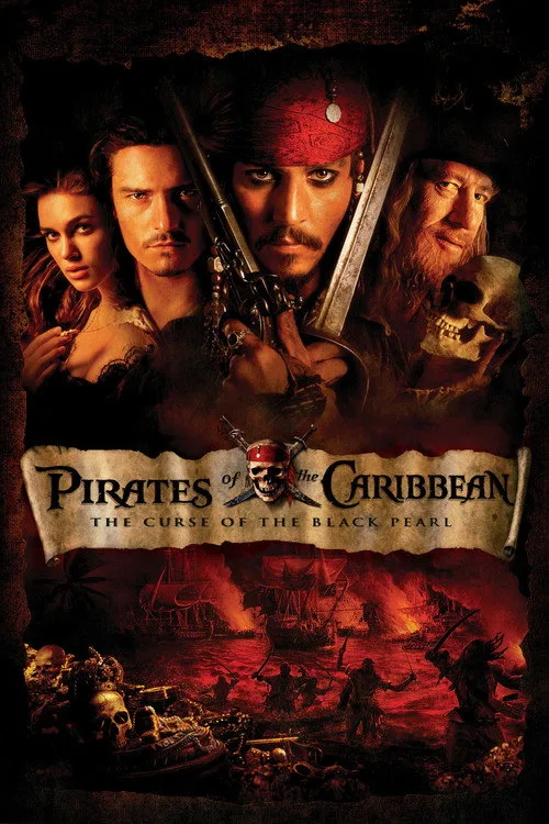 Official theatrical poster for Pirates of the Caribbean: The Curse of the Black Pearl (2003)